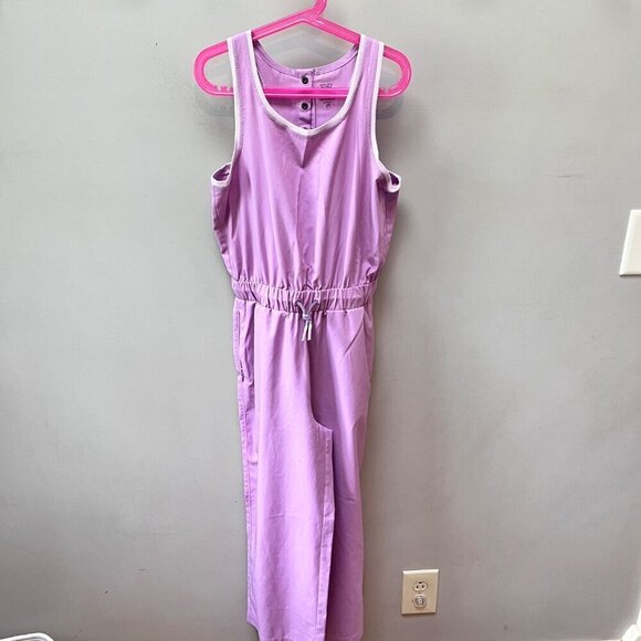 Athleta Girl Jump For Joy Jumpsuit Size L (12)‎ Purple Polyester & Spandex - Picture 1 of 8